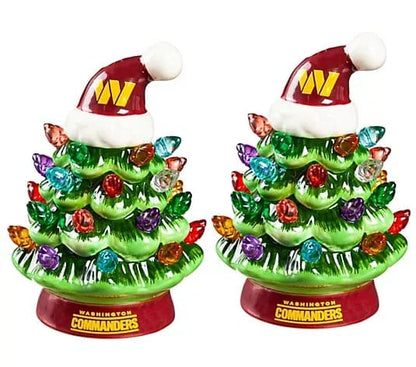 CZTICLE®🌲Evergreen Set of 2 4 LED Christmas Tree with NFL Team Logo