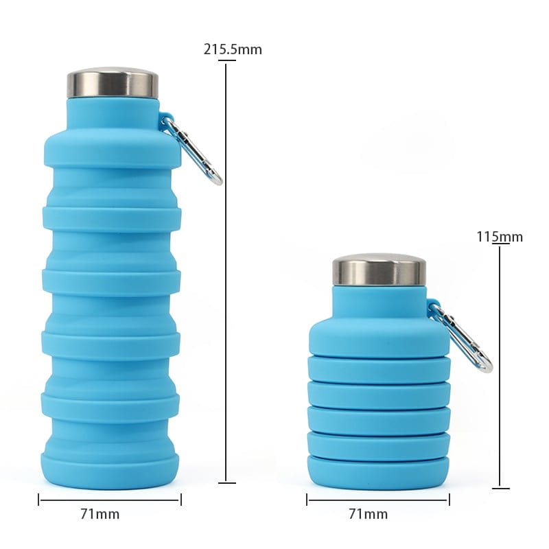 Cilifer®🏆Hot Sale🔥🔥Silicone foldable water bottle – Ideal for sports. travel & outdoor – Reusable & BPA-free