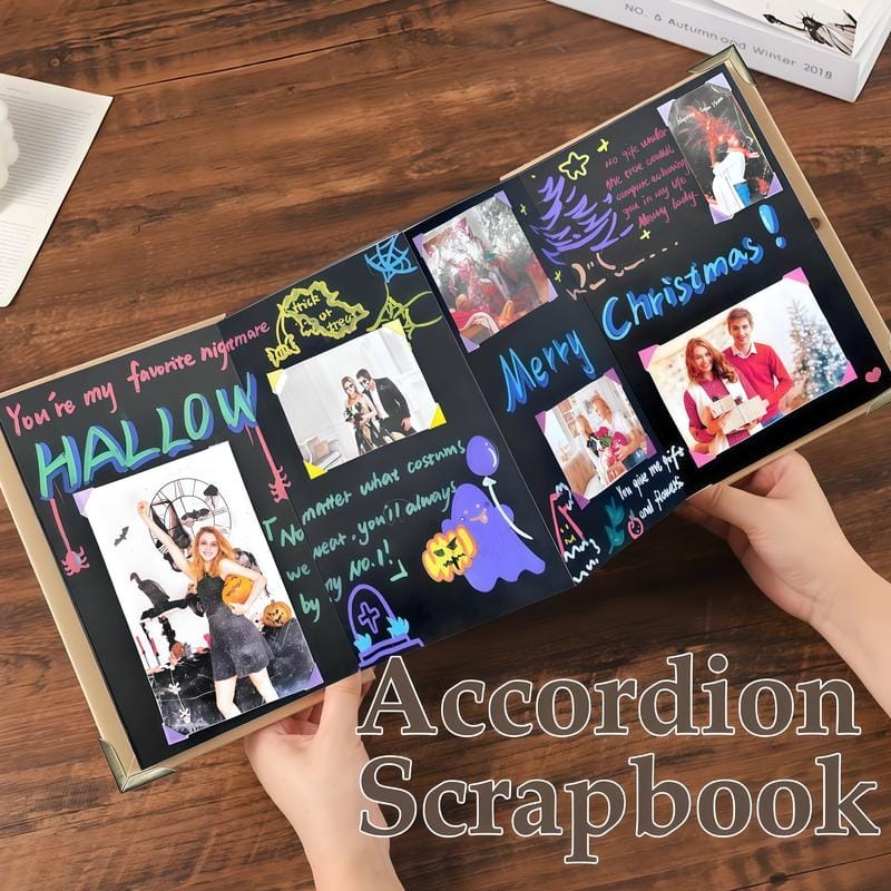 Cilifer®The Memory Keeper: 99+ Inch Accordion Scrapbook Album📚