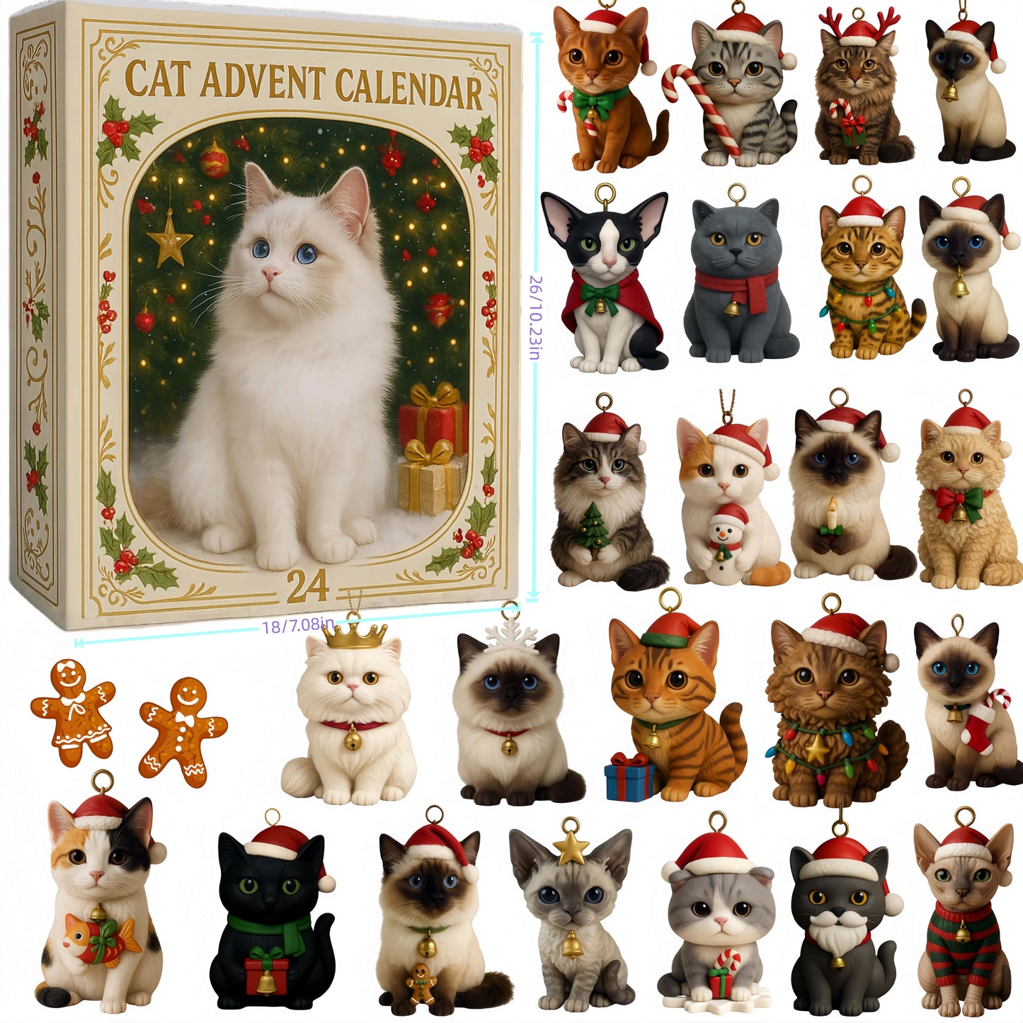 Cilifer®🎁LAST DAY SALE 70% OFF🔥Flash Sale⚡ 50K+ SOLD! Almost Gone🐱Purrfect Christmas – Cat Lovers Advent Calendar 2025💕