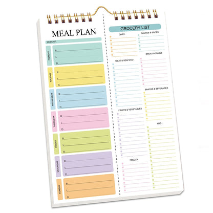 Cilifer®Handmade Bound Weekly Detachable Diet Plan Sheet