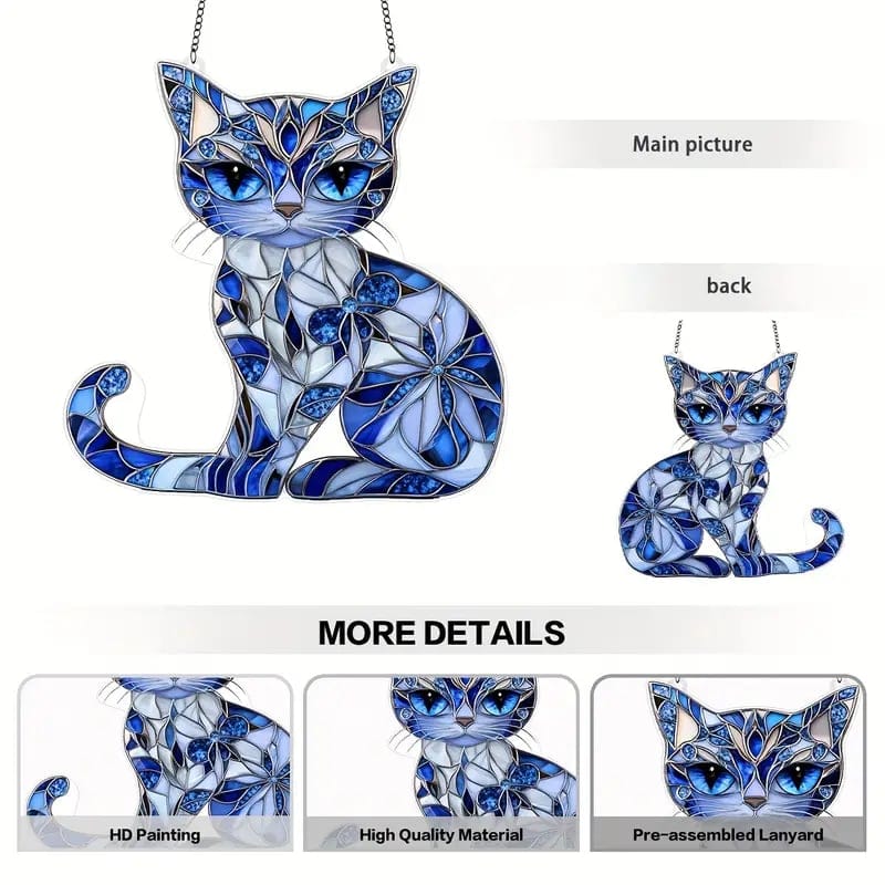 CZTICLE®Blue & White Cat Suncatcher Ornament🐱