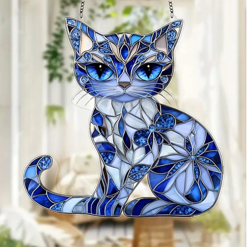 CZTICLE®Blue & White Cat Suncatcher Ornament🐱
