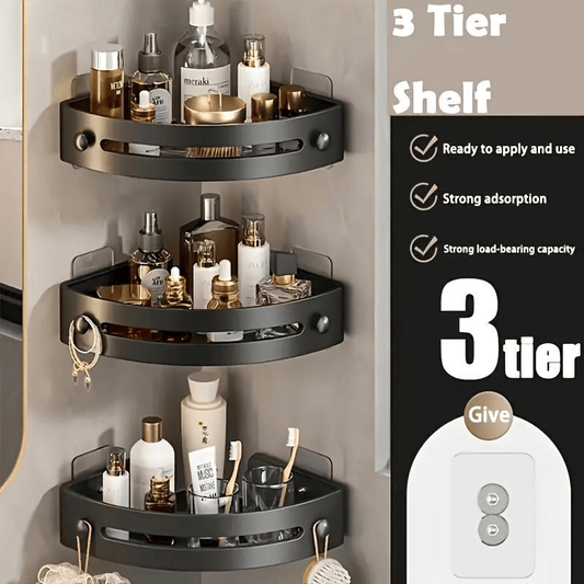 Cilifer®Corner Shelves Shower Storage Rack. Drill Free Wall MountShower Organizer. 40lbs Load Capacity BathroomAccesso