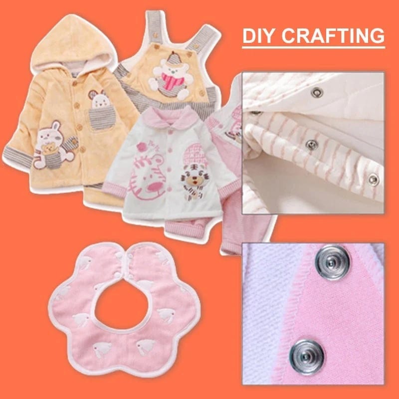 Cilifer®Metal Snap Buttons with Fastener Pliers Tool Kit