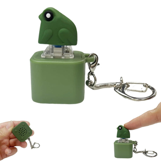 Cilifer®Frog Croaking Fidget Toy - Rechargeable Frog Croaking Keychain. Frog Croaking Stress Reliever with Colorful Lights. Fun & Portable Anxiety Relief Toy