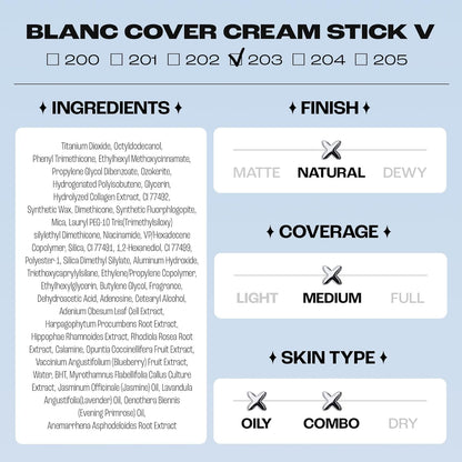 CZTICLE®🎁BUY 2 GET 1 FREE🎉Meet the  Blanc Cover Stick V — Your All-in-One Beauty Essential!