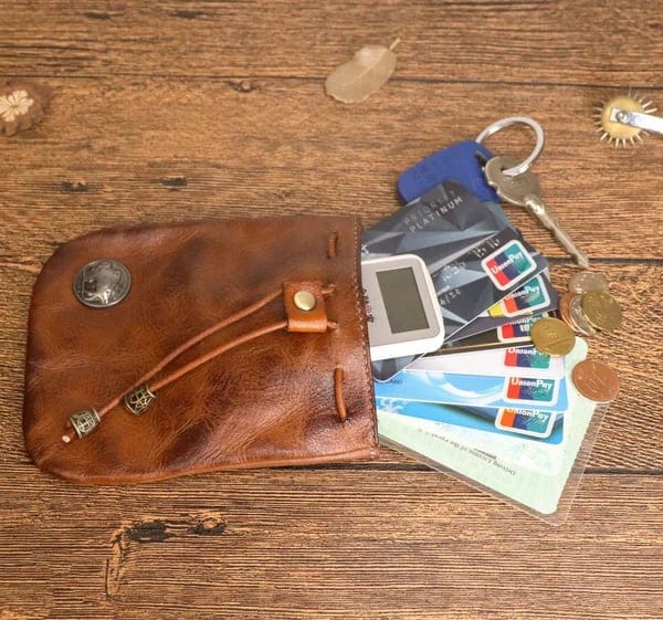 Cilifer®Simple cowhide retro storage bag