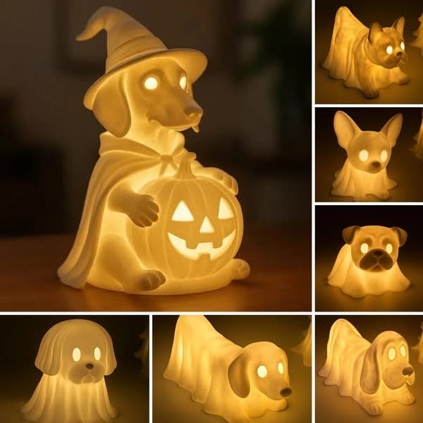 CZTICLE®Halloween Dachshund Pumpkin Lamp