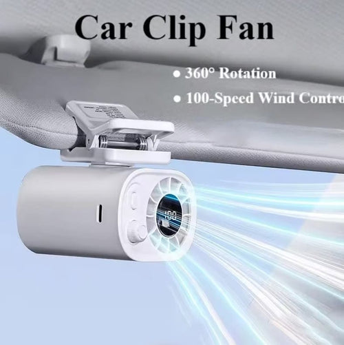 CZTICLE® 🏆 50K+ SOLD! – Almost Gone 🚗Car Clip On Fan 360°🔄| LED Display📈| USB⚡