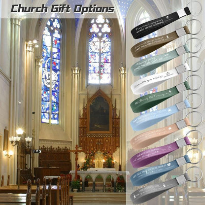 Cilifer®24/36/100Pcs Bible Verse Keychain Christian Trendy Keychain Wristlet