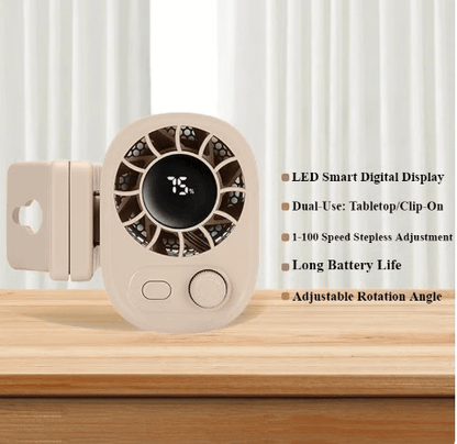 CZTICLE® 🏆 50K+ SOLD! – Almost Gone 🚗Car Clip On Fan 360°🔄| LED Display📈| USB⚡