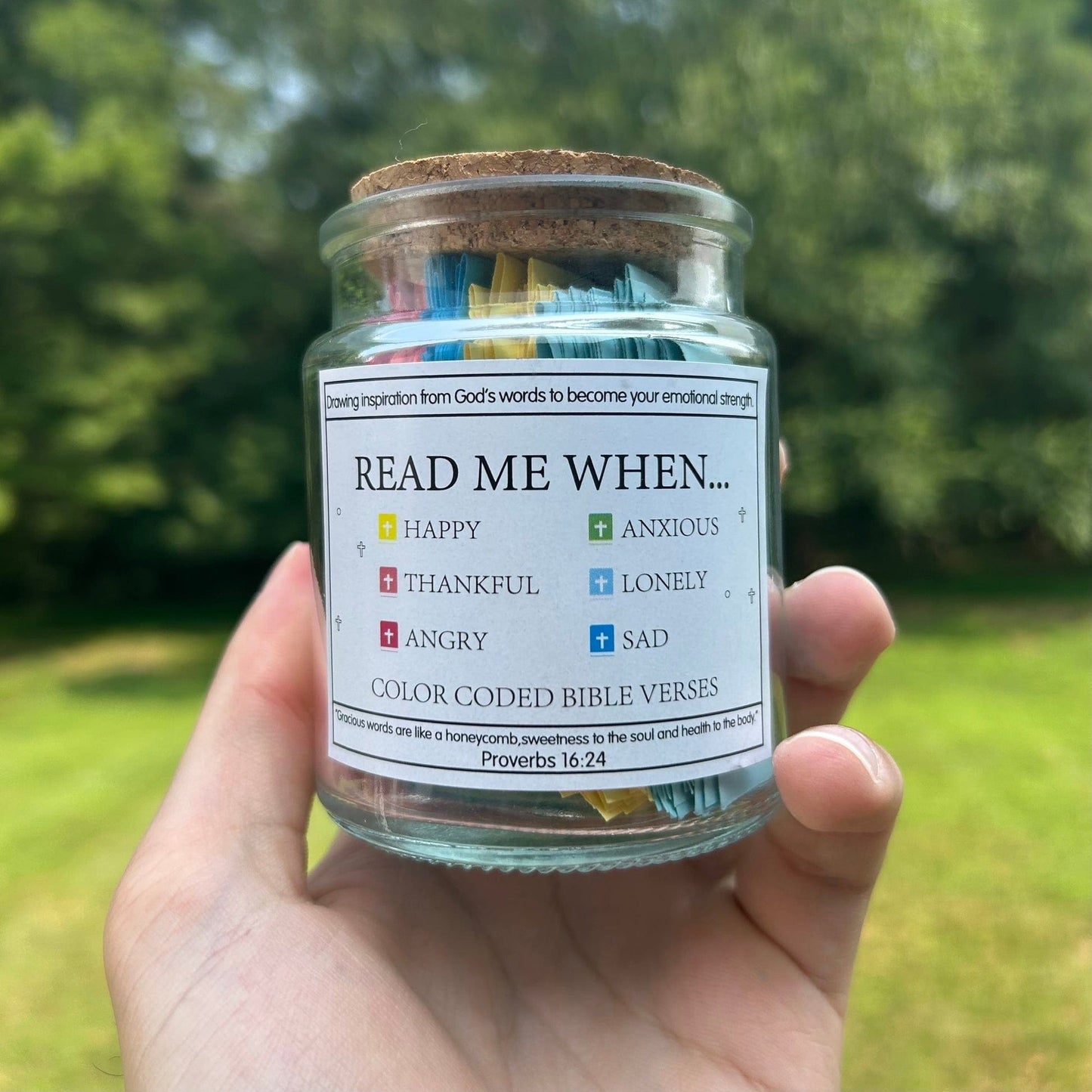 Cilifer®Handmade Wooden Bible Verses Box - Daily Bible Verses