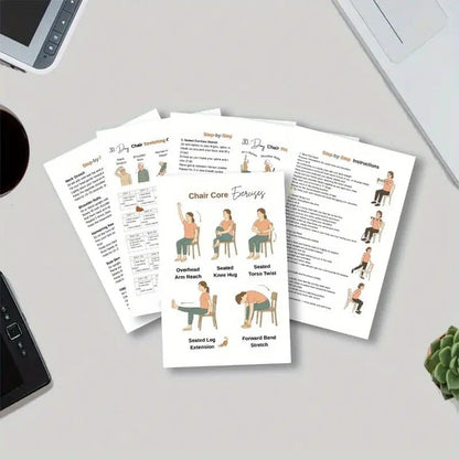 Cilifer®30-Day Chair Yoga Weight Loss Spiral Notebook & Exercise Guide