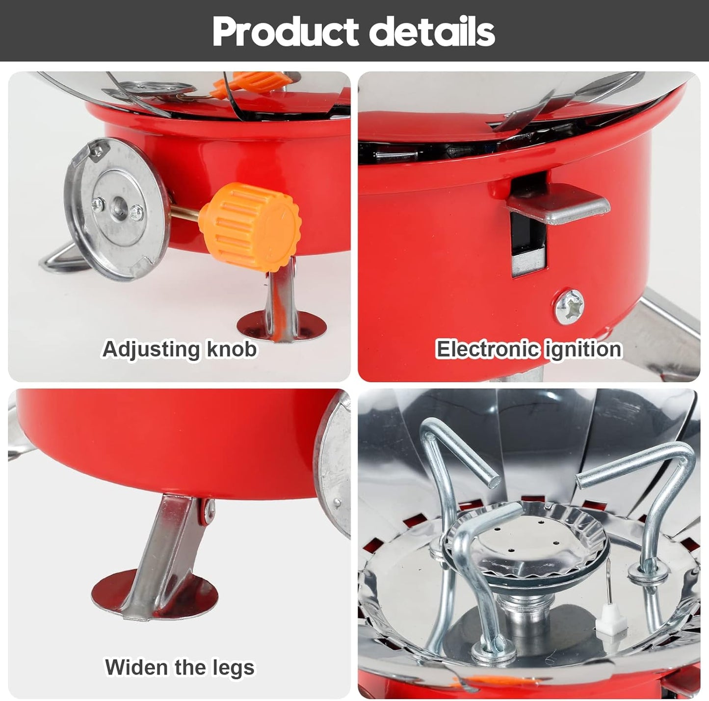 Cilifer® Portable Stainless Steel Gas Stove for Outdoor Camping