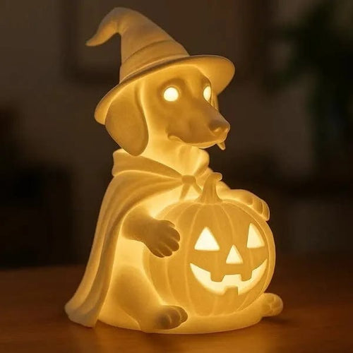 CZTICLE®Halloween Dachshund Pumpkin Lamp