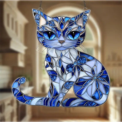 CZTICLE®Blue & White Cat Suncatcher Ornament🐱