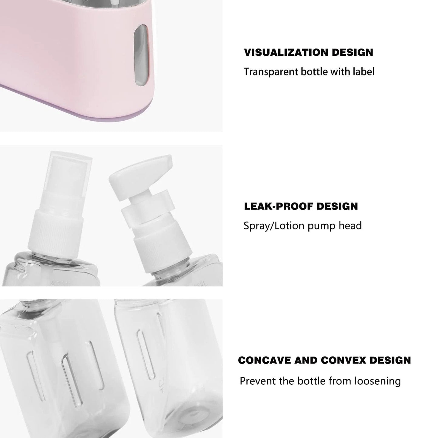 Cilifer® Mini Shampoo Dispenser Portable Travel Bottle Set