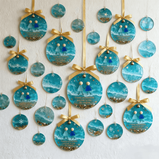 Cilifer®⏳LAST DAY SALE 49% OFF!⏰Friendship Sea Glass Christmas Ornament🌊✨Shaped by Nature & Crafted by Hand💝