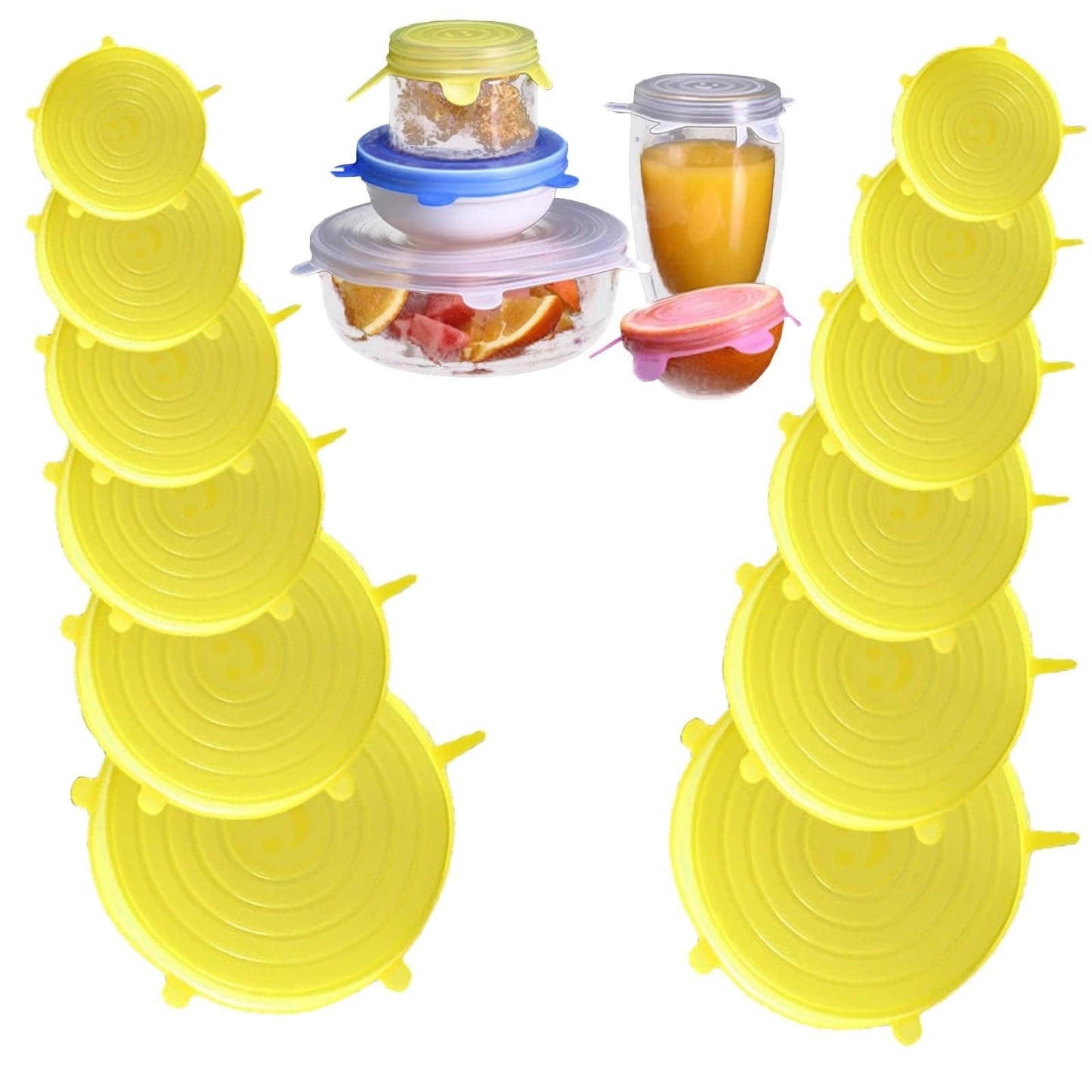 Cilifer®Silicone Cover Stretch Lids Reusable Airtight Food Wrap Covers