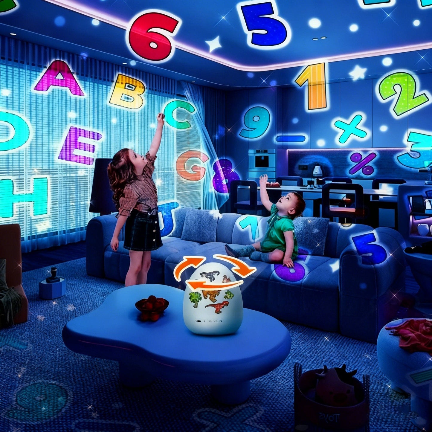 Cilifer®Dinosaur Egg Night Light Projector with Bluetooth Speaker For Kids