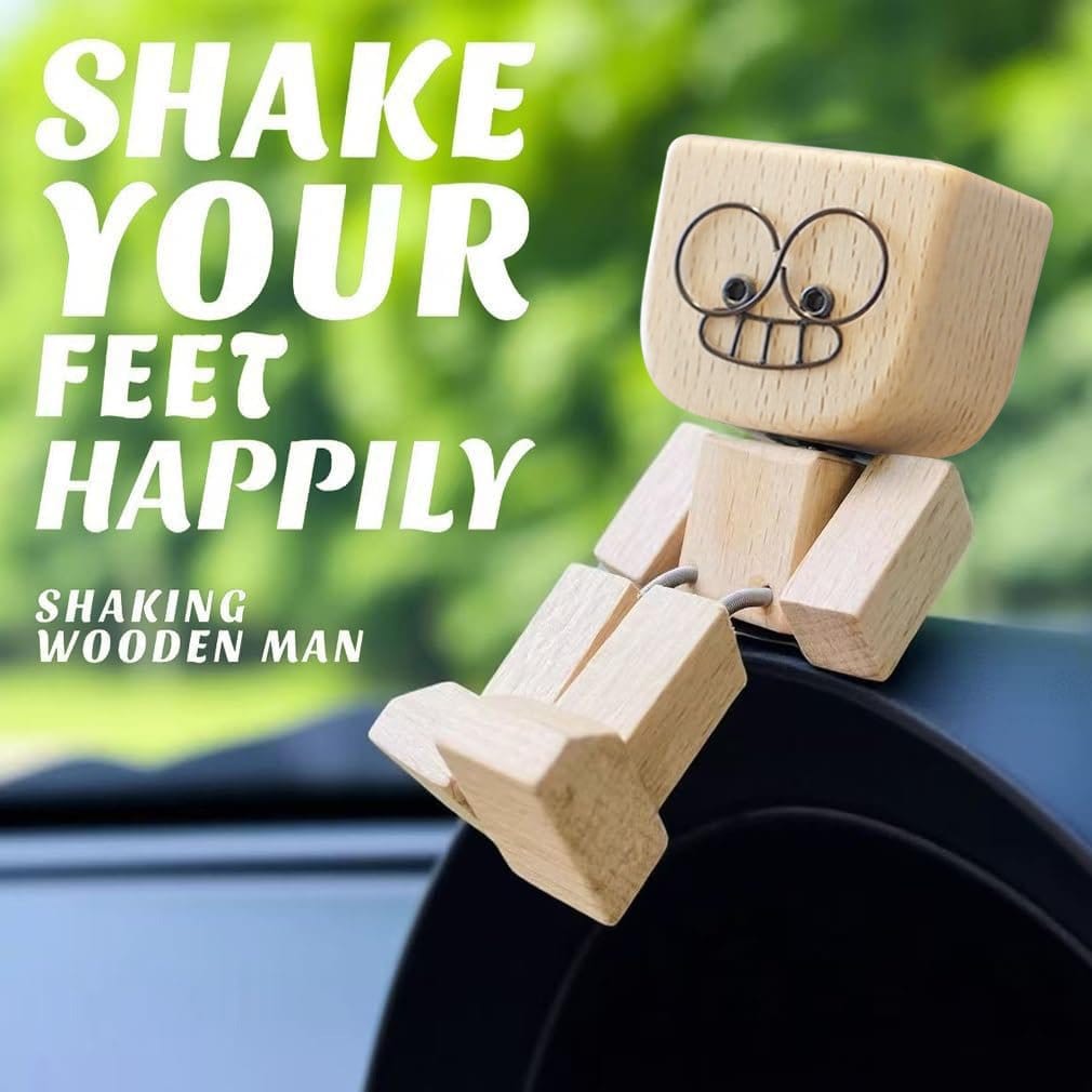 Cilifer®Charming Little Wooden Figure That Sways with 12PCS Magnetic Expressions