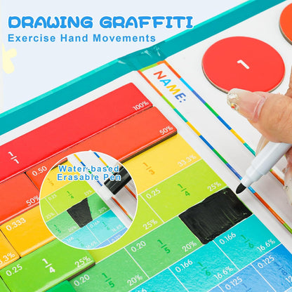 Cilifer®Magnetic Fraction Demonstration Book. 1 Set Math Teaching Aid