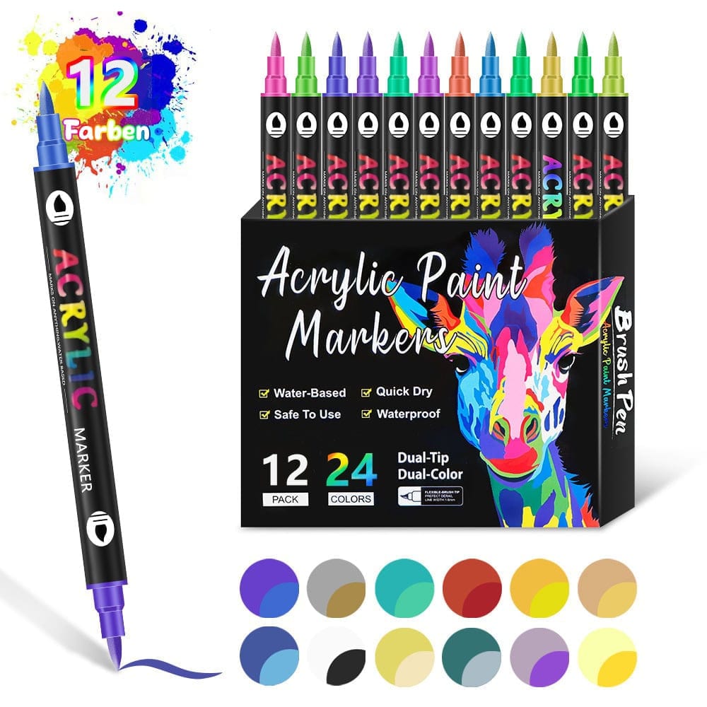 Cilifer®Dual Tip Acrylic Paint Pen Marker