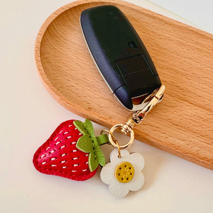CZTICLE®🍊🌼Leather Fruit And Flower Key Fob