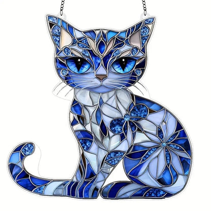 CZTICLE®Blue & White Cat Suncatcher Ornament🐱