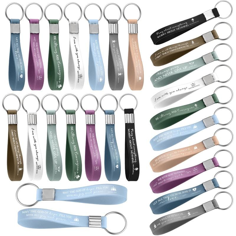 Cilifer®24/36/100Pcs Bible Verse Keychain Christian Trendy Keychain Wristlet