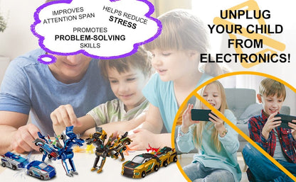 CZTICLE®🎁Children's Day Special✨ Collision Transforming Dinosaur Car Toy