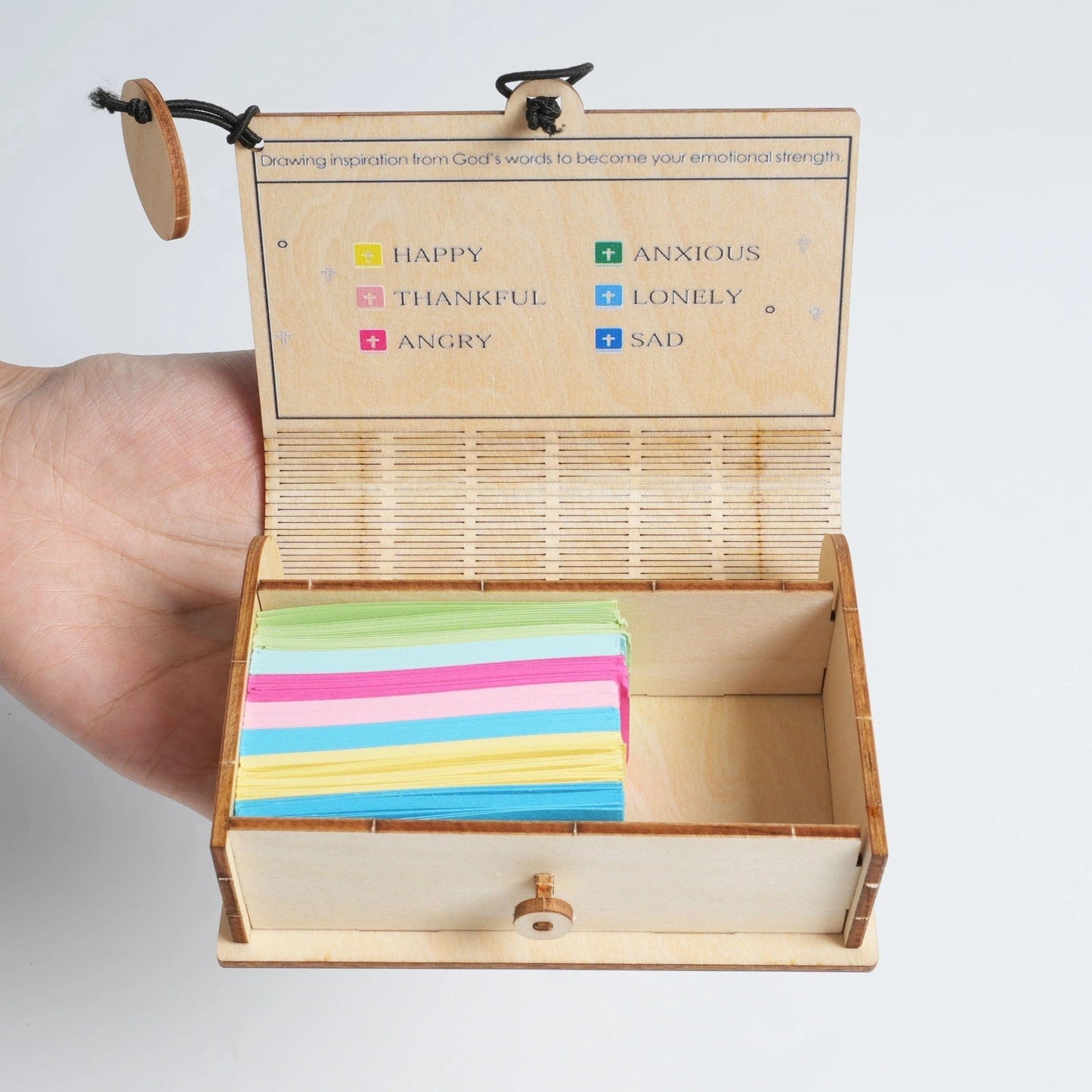 Cilifer®Handmade Wooden Bible Verses Box - Daily Bible Verses