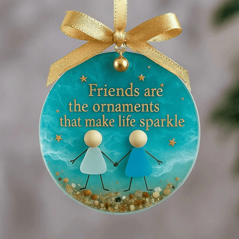 Cilifer®⏳LAST DAY SALE 49% OFF!⏰Friendship Sea Glass Christmas Ornament🌊✨Shaped by Nature & Crafted by Hand💝