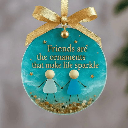 Cilifer®⏳LAST DAY SALE 49% OFF!⏰Friendship Sea Glass Christmas Ornament🌊✨Shaped by Nature & Crafted by Hand💝