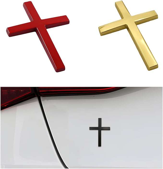 Cilifer®Metal Jesus Christ Cross Badge Stickers