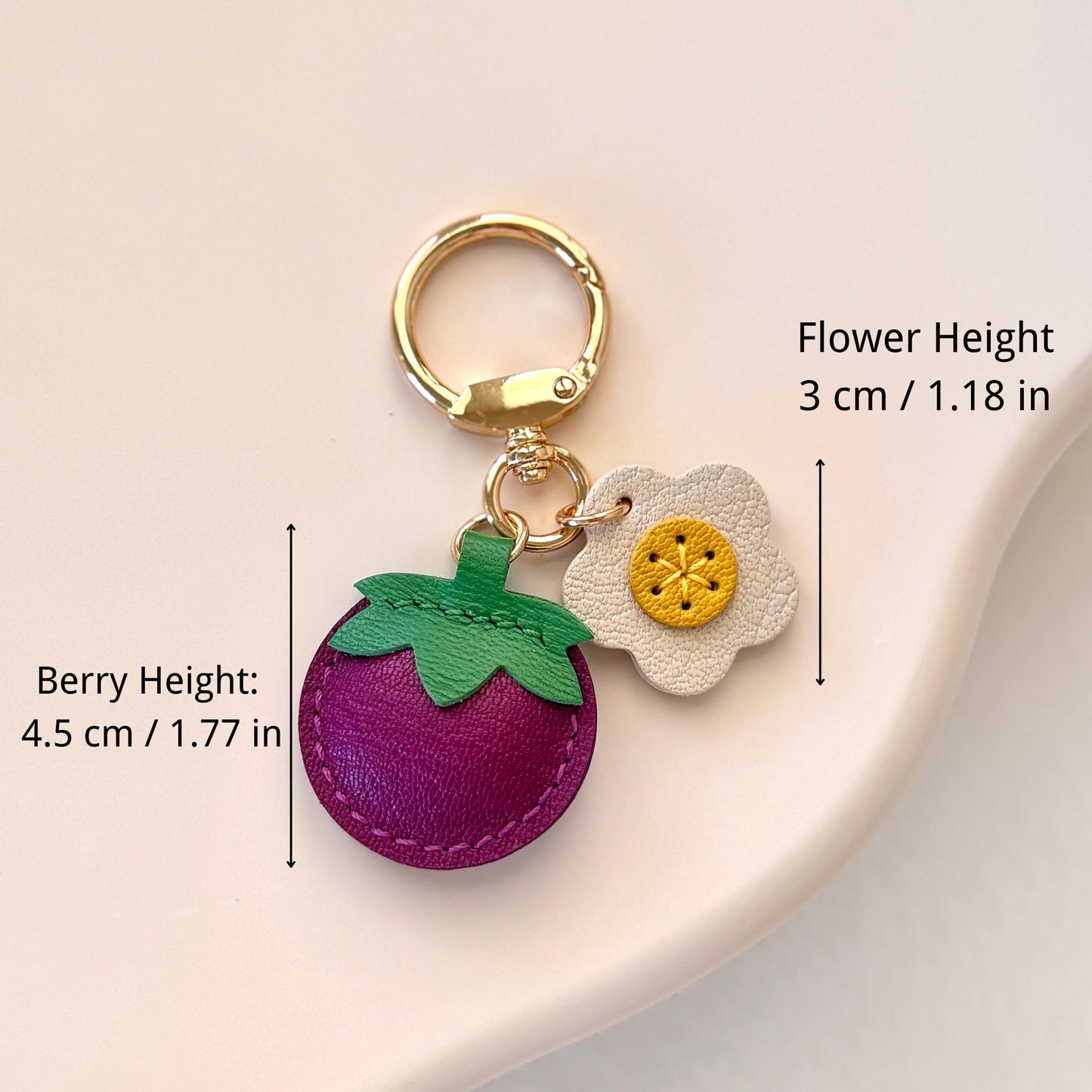 CZTICLE®🍊🌼Leather Fruit And Flower Key Fob