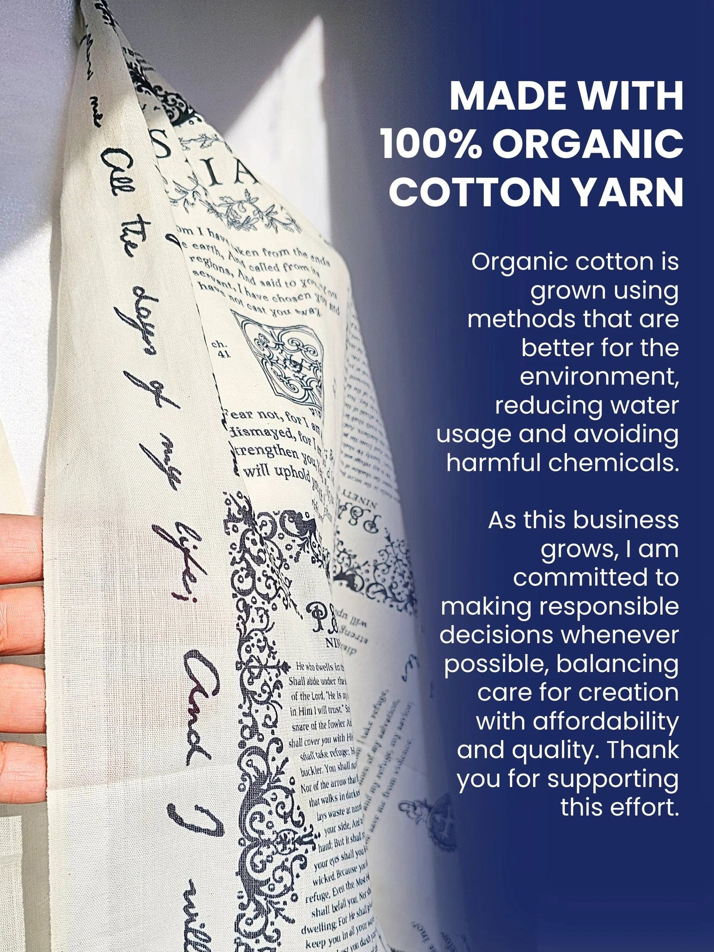 Cilifer®Handcrafted Christian Prayer Shawl: Protection Bible Verse Scarf. Yeshua Scripture Wrap