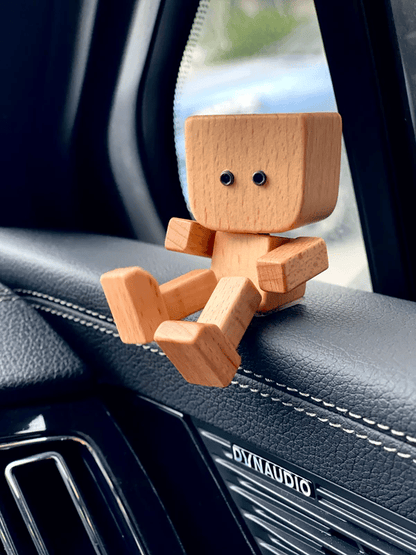 CZTICLE®Handmade Shaking Feet Wooden Doll - Sways with 12PCS Magnetic Expressions