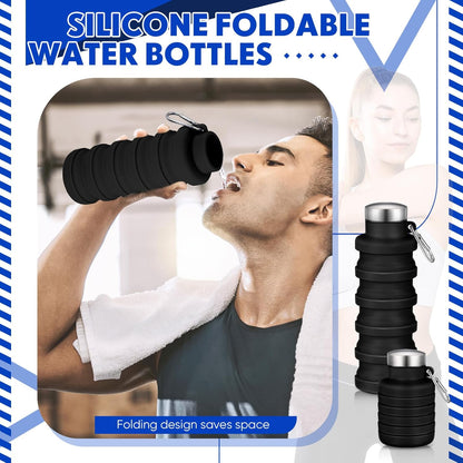 Cilifer®🏆Hot Sale🔥🔥Silicone foldable water bottle – Ideal for sports. travel & outdoor – Reusable & BPA-free