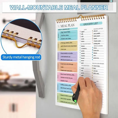 Cilifer®Handmade Bound Weekly Detachable Diet Plan Sheet