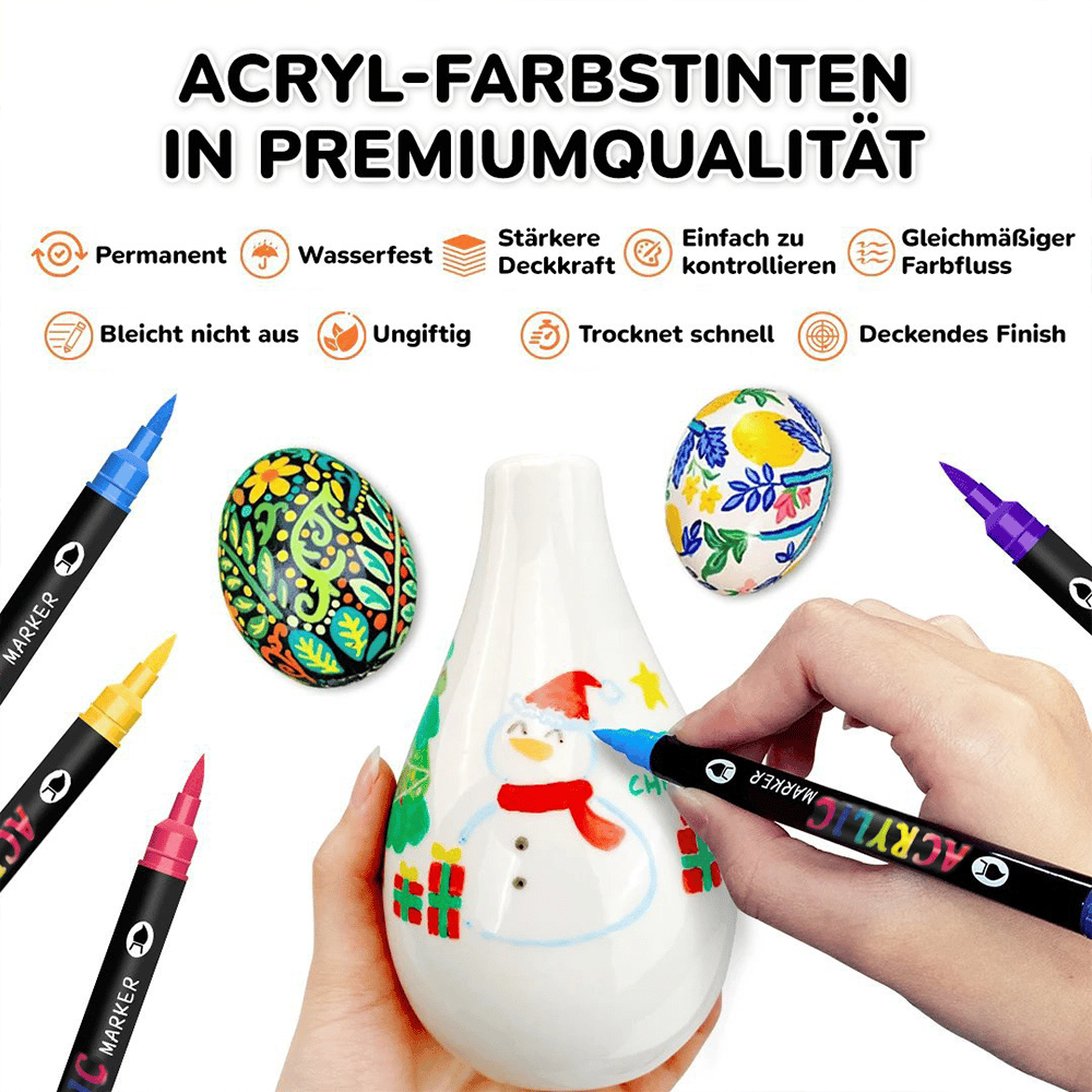 Cilifer®Dual Tip Acrylic Paint Pen Marker