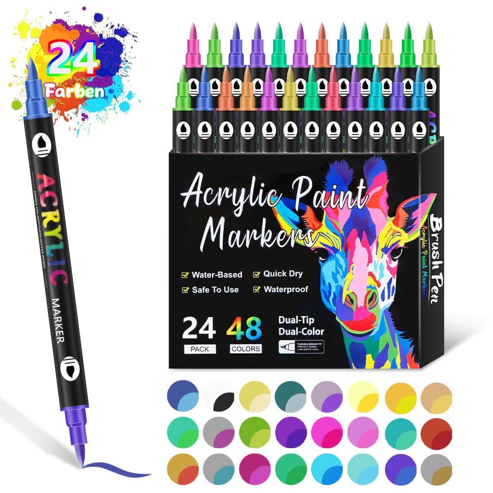 Cilifer®Dual Tip Acrylic Paint Pen Marker