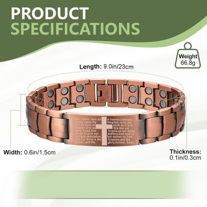 CZTICLE®🚀 Fresh Week Fresh Discounts 60% OFF - ✝Jesus Cross Magnetic Copper Bracelet