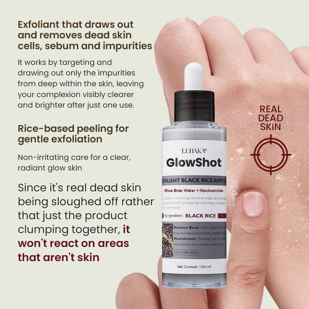 Luhaka® GlowShot Exfoliant Rice Ampoule