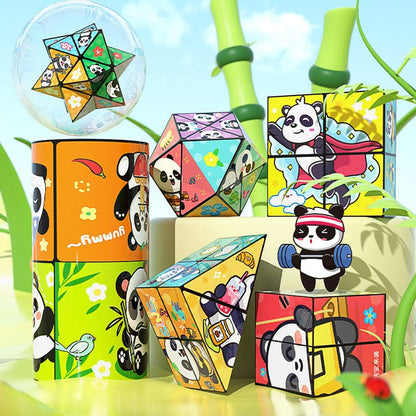 CZTICLE®Creative Folding Panda Cube Toy for Kids