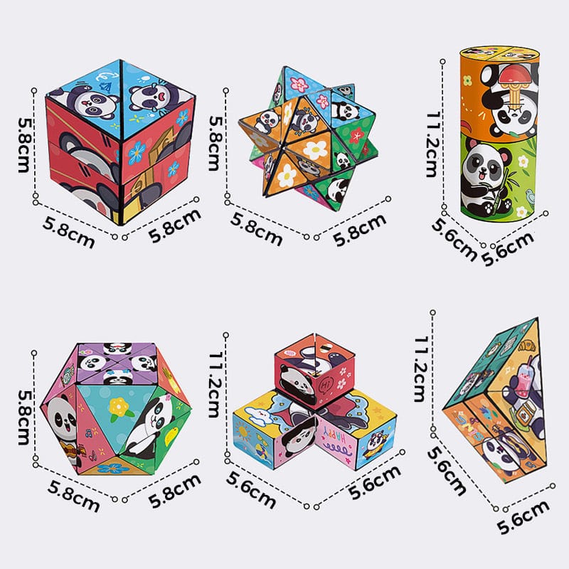 CZTICLE®Creative Folding Panda Cube Toy for Kids