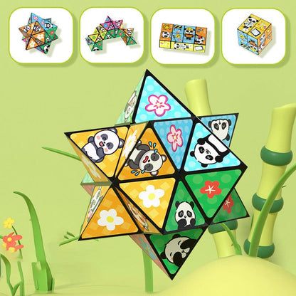 CZTICLE®Creative Folding Panda Cube Toy for Kids