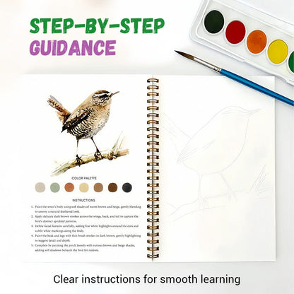 Cilifer®🎁Early Xmas Sales - 50% OFF🎅Watercolor Workbook for Beginners with 16 Colors Paint