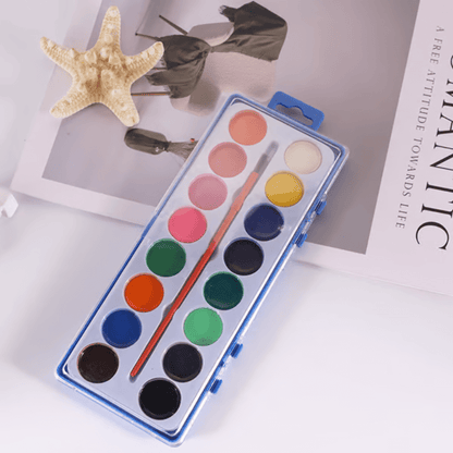 Cilifer®🎁Early Xmas Sales - 50% OFF🎅Watercolor Workbook for Beginners with 16 Colors Paint